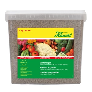Hauert Volldünger Gartensegen 7kg en seau. Engrais jardin pour légumes, fruits et fleurs.