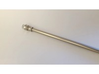 Barre de vitrage avec ressort de serrage extensible Couleur nickel 40 - 50 cm