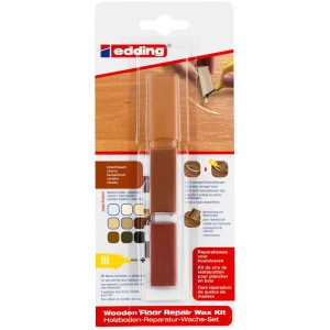 Edding Holzboden Reparatur-Wachs Set 8902 Kirschbaum, zur Ausbesserung von Holzböden.