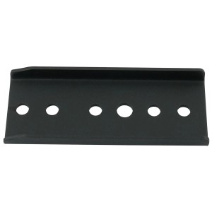 Dettaglio: Barra metallica nera con fori per supporto pannello solare EcoFlow.