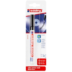 Marqueur noir Edding 8400 pour CD, DVD et Blu-ray.