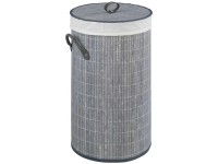 Wenko Wäschetonne Bamboo Grau 55 l