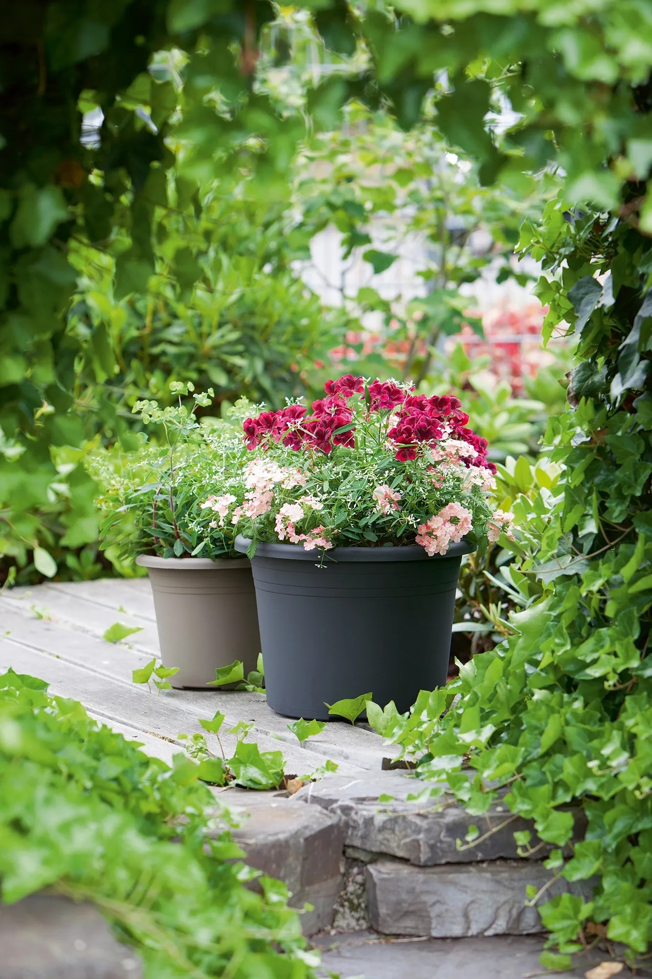Geli Pflanztopf Cylindro Anthrazit  40 cm / Hhe 28 cm