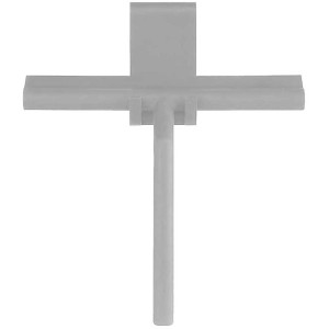 Tergivetro doccia in silicone grigio con supporto, 21x24,5 cm, per bagno e doccia.
