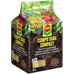 Compo Sana Compact terriccio, sacco da 12 l per piante da interno e balcone.