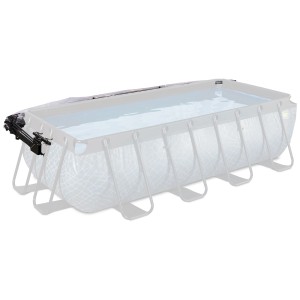Couverture de piscine Exit transparente pour piscines rectangulaires jusqu'à 400x200 cm. Protège de la saleté et de la perte de chaleur.