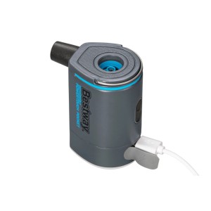 Pompe à air sans fil Bestway PowerTouch Pocket (200 l/min) grise avec câble de charge USB.
