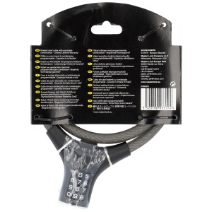 Master Lock Zahlen-Kabelschloss, 4-stellig, schwarz. Ideal zur Sicherung von Fahrrädern.