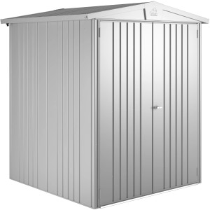 Abri de jardin métallique Biohort Europa, argent métallisé, 2,4 m², avec double porte. Abris de jardin pour le rangement extérieur.