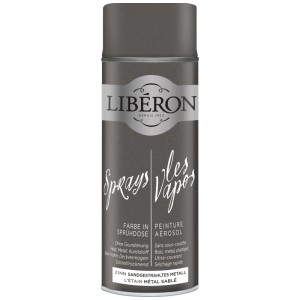 Libéron Sprühfarbe Zinn sandgestrahltes Metall, 0,4 l Dose Effektfarbe.