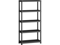 OBI Kunststoff-Steckregal M-90 Schwarz (HxBxT) 182 x 90 x 40 cm