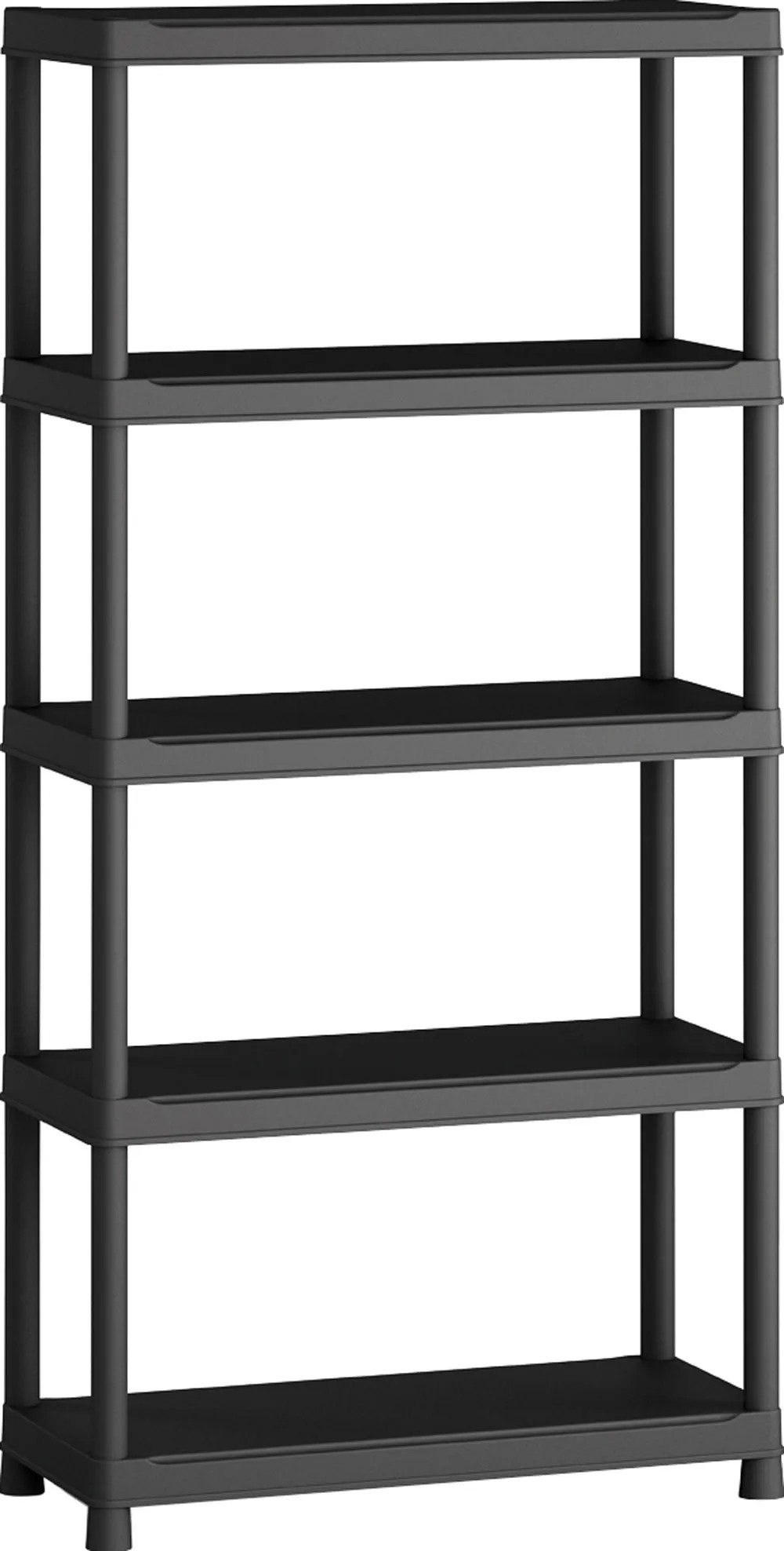 OBI Kunststoff-Steckregal M-90 Schwarz (HxBxT) 182 x 90 x 40 cm kaufen bei OBI