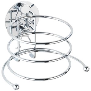 Wenko Support sèche-cheveux Turbo-Loc, chrome brillant, fixation murale sans perçage.