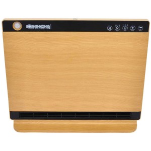 Termoventilatore Sonnenkönig Ceramico Helsinki con design in legno e display LED.