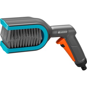 Spazzola per persiane Gardena Cleansystem con attacco acqua grigio/turchese per combisystem.
