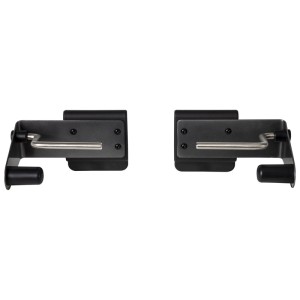 Traeger P.A.L. Pop-And-Lock® porte-rouleau noir. Deux supports métalliques réglables pour papier ou film.