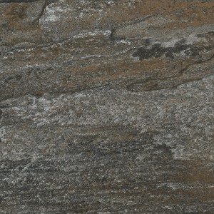 Piastrella per terrazza Lava, smaltata, nero opaco, 60x60 cm. Piastrella per pavimentazione effetto pietra.