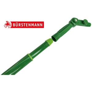 Grüner Fugenkratzer mit Teleskopstiel, zerlegt, für Reinigungsgeräte.