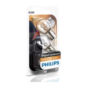 Philips Vision P21/5W luce freno e indicatore di direzione, confezione doppia, 12V per auto.