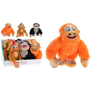 Mehrfarbiges Hundespielzeug Affe aus Polyester, ca. 33x10,5x22cm.