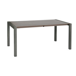 Tavolo allungabile Acamp Extensio, tavolo da giardino antracite con funzione allungabile e piano in HPL.