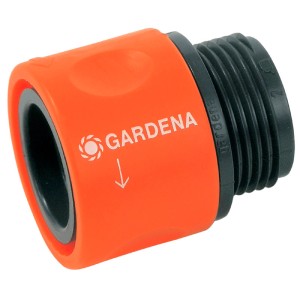 Gardena SB-Raccordo di transizione per tubo flessibile, connettore arancione per filettatura da 19 mm (3/4).
