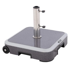 Base de parasol Doppler Expert Trolley avec roulettes, socle en granit de 50 kg pour parasols.