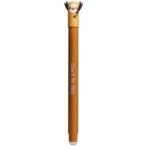 Eberhard Faber Gelschreiber Animal Erase It! Faultier, blau, radierbar, mit Faultier-Motiv.