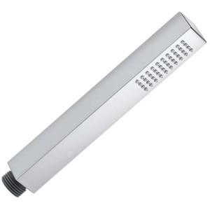 Pommeau de douche Diaqua Skoll, chromé, design angulaire avec jets et connecteur.