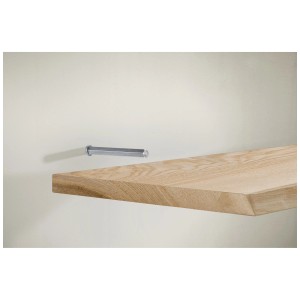 Regalbrett Lite Nature aus Eichenholz, 600x200x25 mm, mit Halterung an der Wand.