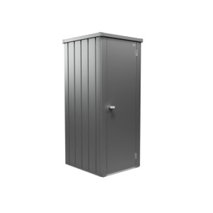 Armoire de terrasse Biohort Julia Gr. L, gris quartz métallisé. Armoire de jardin pour balcon et terrasse.