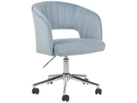 Beliani Sedia da scrivania Katonah Tessuto di velluto Blu