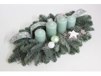 Adventsgesteck mit 4 Kerzen Eukalyptus Ø 45 cm