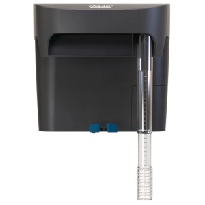 Filtre à dos pour aquarium Oase Biostyle 115 gris, vue de face.