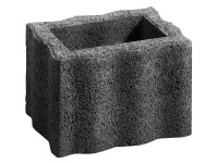 Kann Pflanzstein Wellino Anthrazit 30 cm x 20 cm x 20 cm