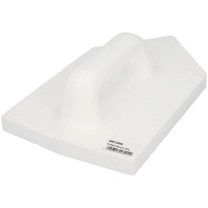 Frattazzo bianco appuntito in polistirolo, 32x18 cm, con manico per intonacatura e ristrutturazione.
