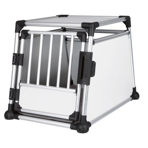 Trasportino in alluminio Trixie, taglia M-L, 63x65x90cm, per cani. Robusto, sicuro e ben ventilato.