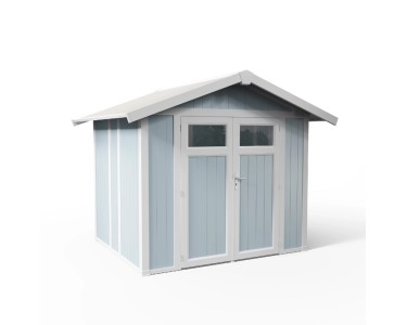 Grosfillex Gartenhaus Gerätehaus Utility Kunststoff Graublau 4,9 m² kaufen bei OBI