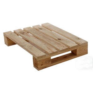 Mini europallet in legno di pino grezzo, 60x80 cm, ideale per mobili e decorazioni.