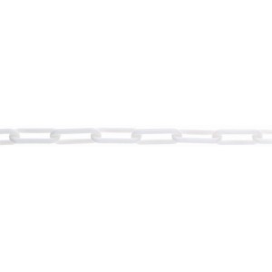 Weiße Absperrkette (Ø 6 mm) aus Polypropylen, Meterware für Bootstechnik.