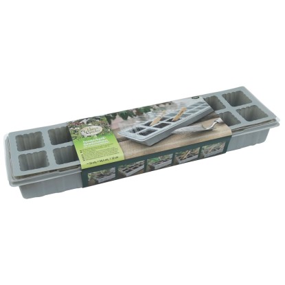 Fensterbank-Gewächshaus Hellgrün mit 16 Töpfen