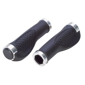 Manopole comfort ergonomiche Prophete per biciclette, nere con fissaggio a vite.