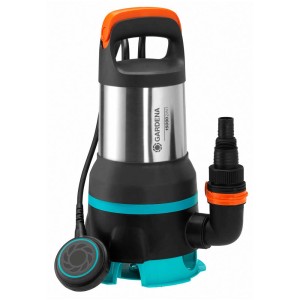 Pompe submersible eaux claires et chargées Gardena 15000/2in1 pour pompes électriques, avec flotteur.