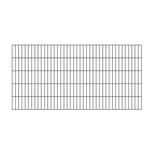 Panneau de clôture GAH-Alberts à double fil anthracite, 1000x2000 mm, galvanisé et plastifié.