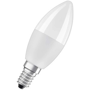 Osram LED-Leuchtmittel E14 Kerzenform RGBW mit Fernbedienung, 40W, 470lm.