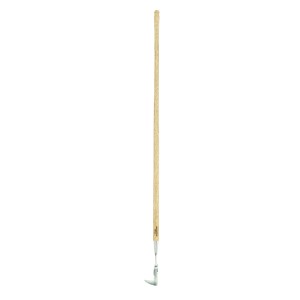 Grattoir à mauvaises herbes à long manche en acier inoxydable avec manche en frêne, longueur 155 cm.
