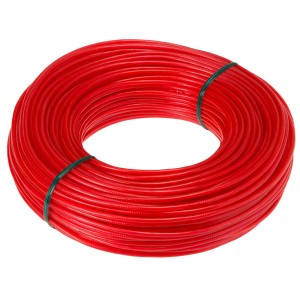 Rotolo di filo per stendibiancheria rosso, lunghezza 60m, in plastica per stendini.