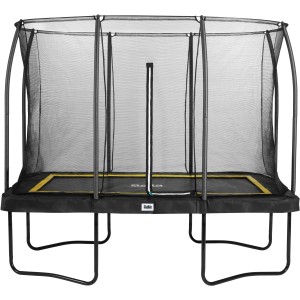Trampolino da giardino Salta Comfort nero con rete di sicurezza, 305x214 cm.