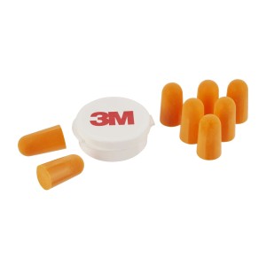 3M Bouchons d'oreille 1100, orange, avec boîte de rangement. Protection auditive pour usage quotidien.