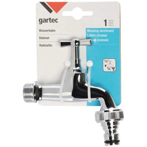 Gartec Aquajet Robinet Classic noir, laiton chromé, pour systèmes d'eau froide.